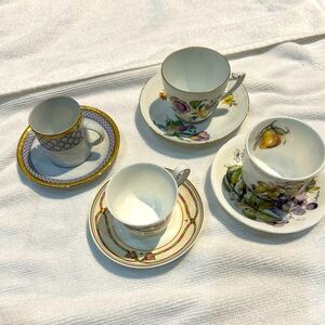 Demitasse/espresso cups. 4 cups with saucers. Beautiful.